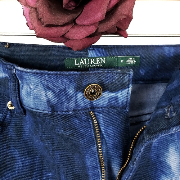 Lauren Ralph Lauren Tie Dye Skinny Cropped Jeans 2 - Picture 3 of 6